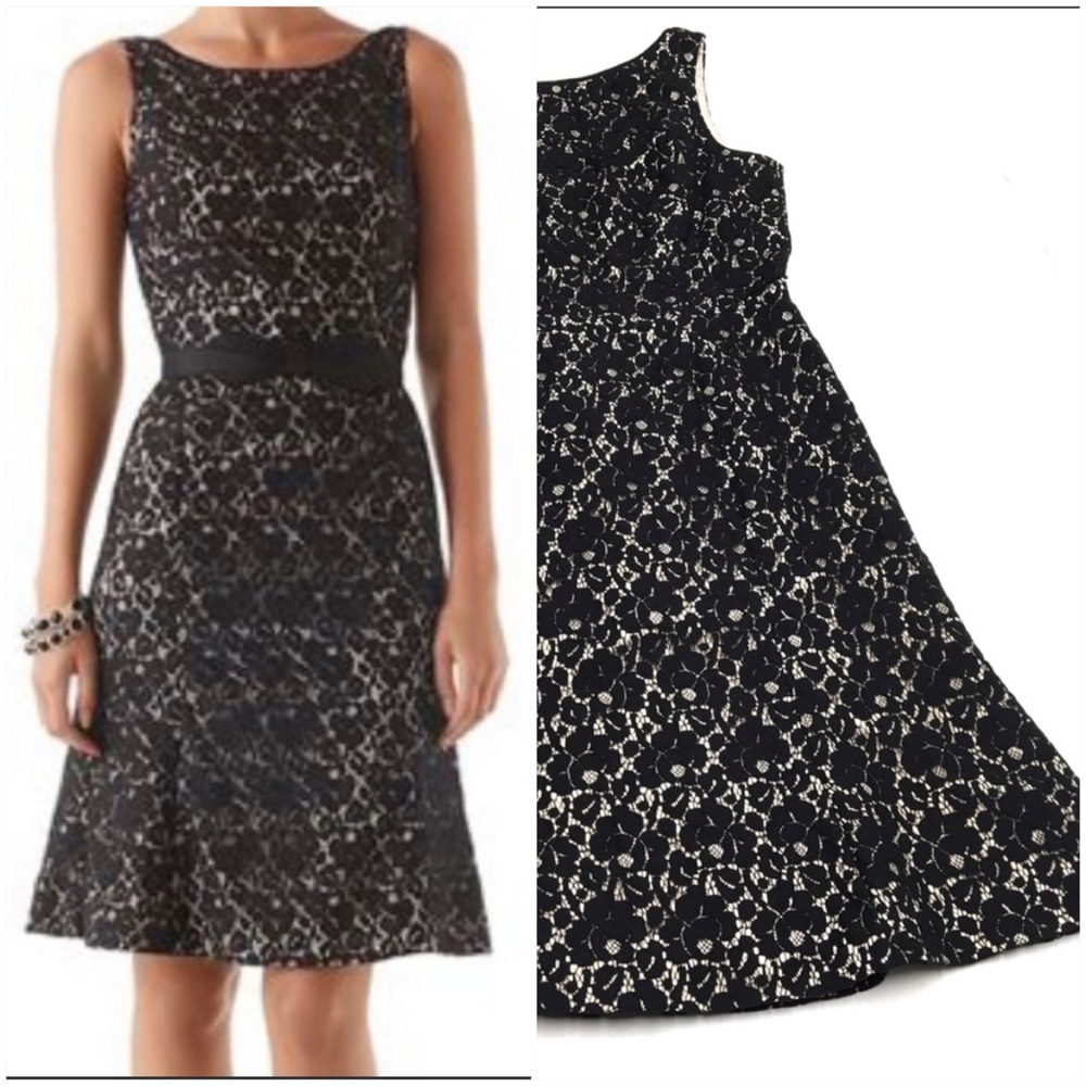 • WHBM Floral Lace Fit n Flare Dress G0